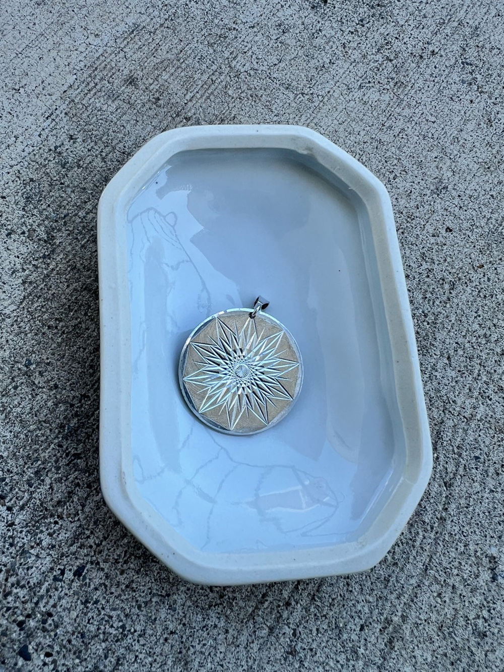Vintage Silver Starburst Pendant